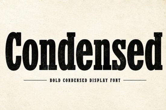Condensed Font